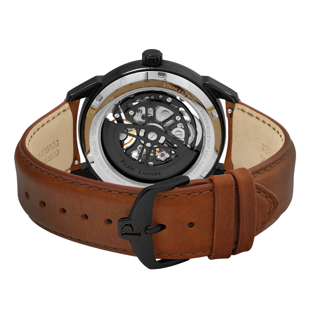 MONTREMONARCKAUTOMATIQUENOIRCUIRBRUN347A434DOS