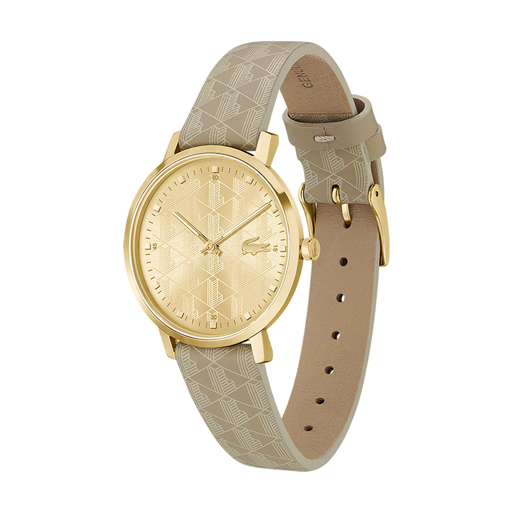 Montre Femme Lacoste Crocorigin Marron Profil