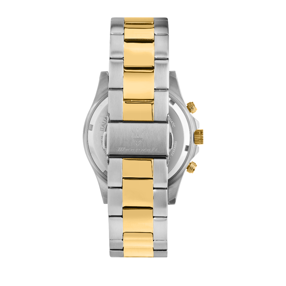 Montre Homme Competizione Bicolore Argent & Doré Arrrire