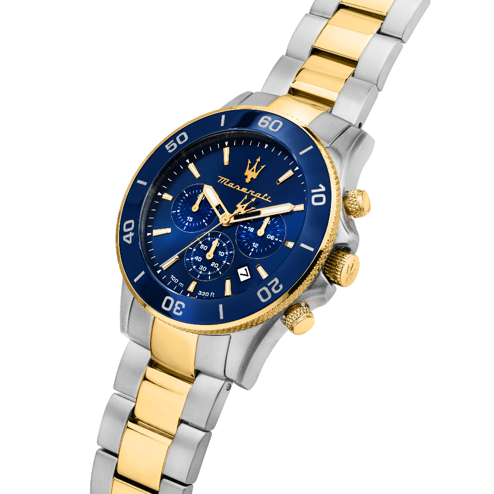 Montre Homme Competizione Bicolore Argent & Doré Profil