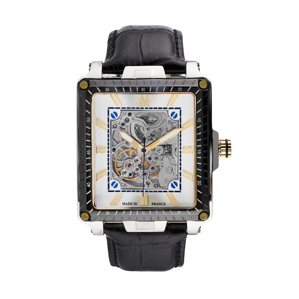 Montre Homme Square Cuir Noir