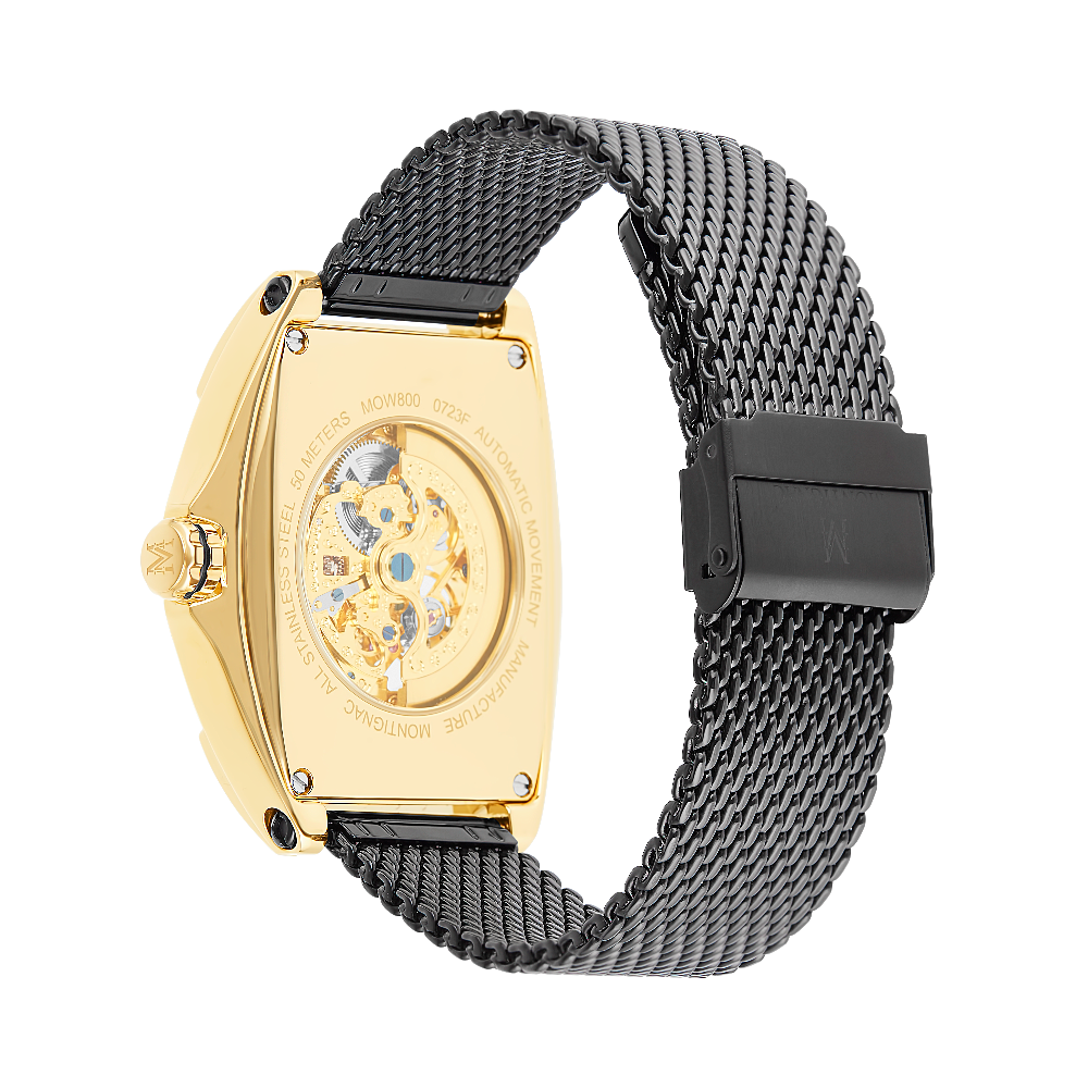 Montre Homme Tonneau Gris Dos