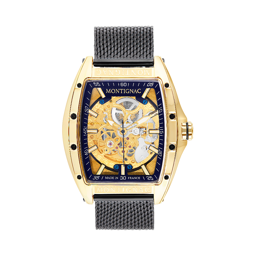 Montre Homme Tonneau Gris