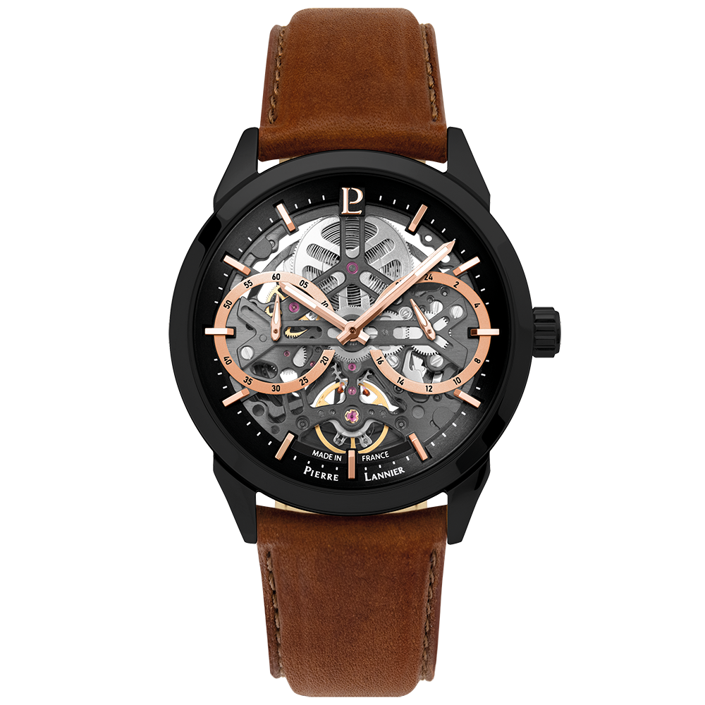 MONTREMONARCKAUTOMATIQUENOIRCUIRBRUN347A434FACE