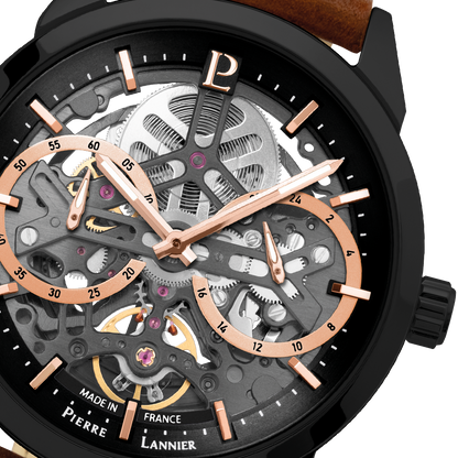 MONTREMONARCKAUTOMATIQUENOIRCUIRBRUN347A434MECANISME