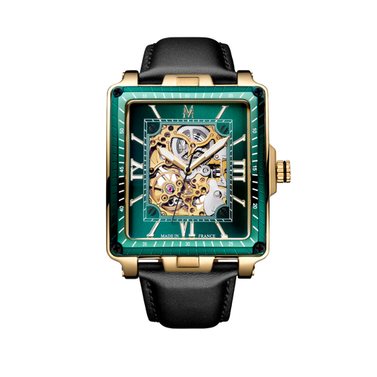 MONTRESQUARENOIRVERTDOREAUTOMATIQUEMOW604FACE