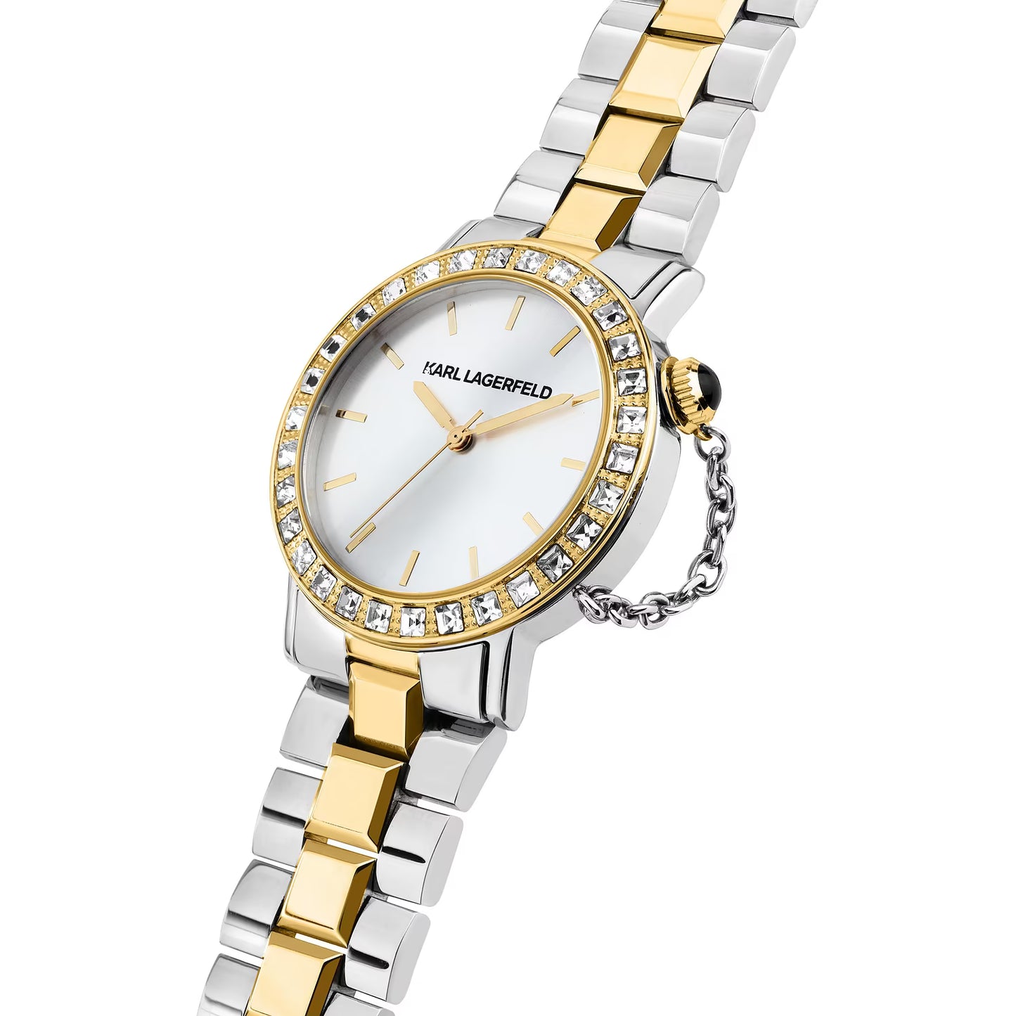 MONTRE CRYSTALS BICOLORE R0553100504 GROS PLAN