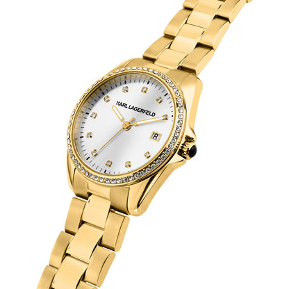 MONTRE ROUND ESSENTIALS DORE  R0553101505  GROS PLAN