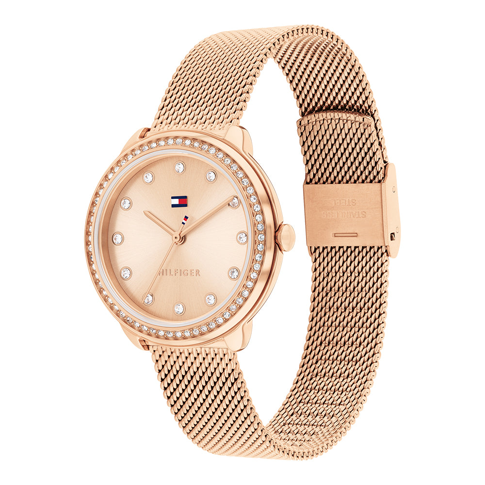 Montre Femme Demi Doré Rose Profil