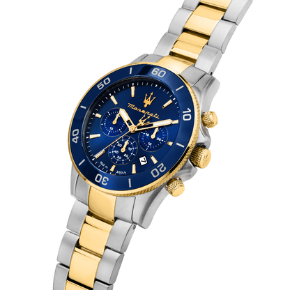 Montre Homme Competizione Bicolore Argent & Doré Profil
