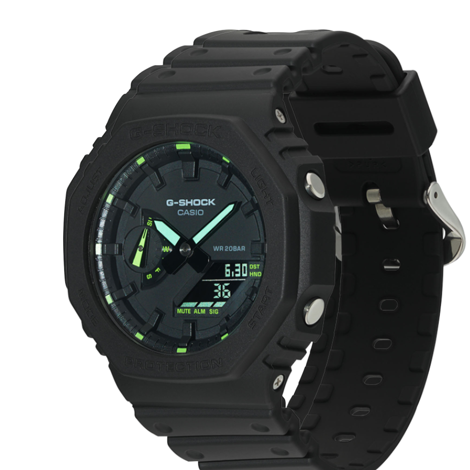 Montre Homme G-Shock Classic Noir & Vert Profil