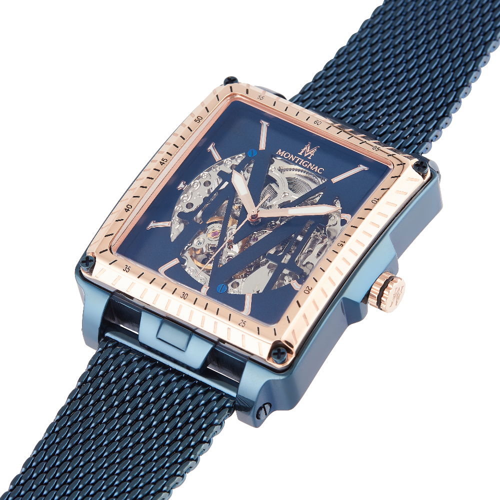 Montre Homme Square Bleu Macro