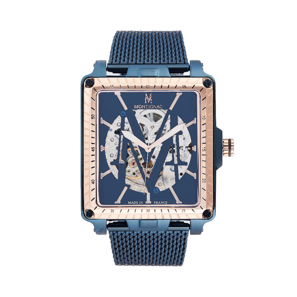 Montre Homme Square Bleu