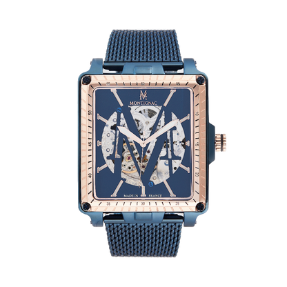 Montre Homme Square Bleu