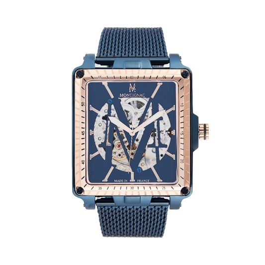 Montre Homme Square Bleu