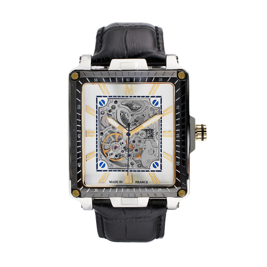 Montre Homme Square Cuir Noir