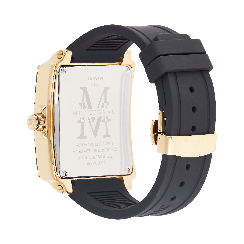 Montre Homme Square Noir Dos